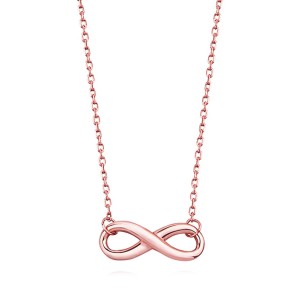 Colier argint placat cu aur roz cu pandantiv infinit DiAmanti Z1097N_RG-DIA (Argint 925‰ 2 g.)